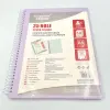48-hole coil binding rope information book, new color pp multi-page folder, student storage test paper holder details Picture